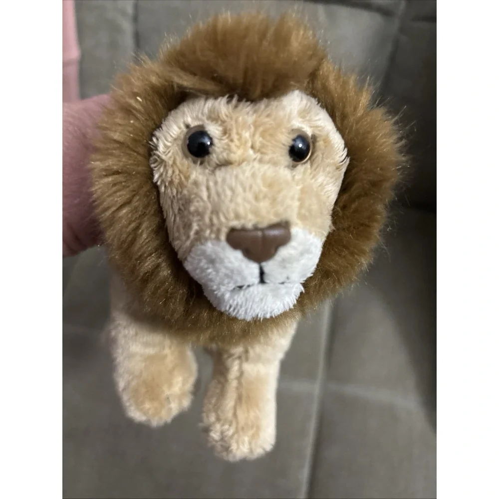 FAO Schwarz Lion Plush Stuffed Animal Brown Wild Cat Cub Cute Soft 8